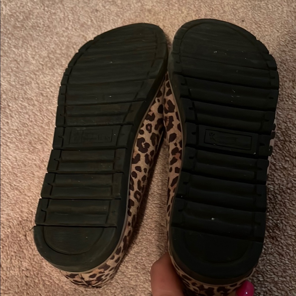 White Mountain Brown and Black Leopard Print Flats - Picture 3 of 7